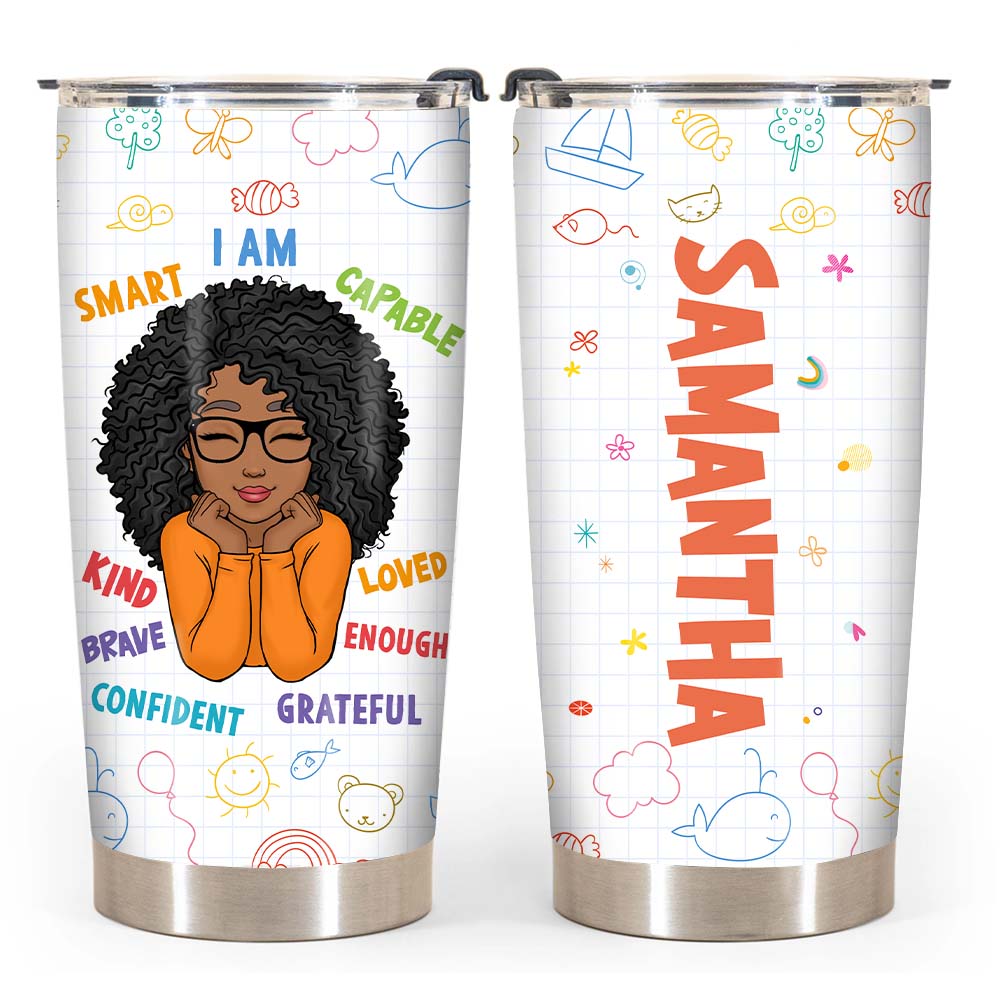 Personalized Affirmation Gift For Granddaughter Steel Tumbler 25102 Primary Mockup
