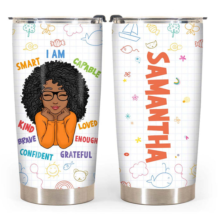 Personalized Affirmation Gift For Granddaughter Steel Tumbler 25102 1