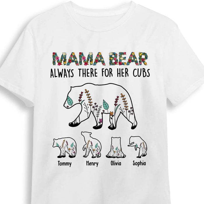 Personalized Gift For Mom Mama Bear Wildflowers Shirt - Hoodie - Sweatshirt 25109 1