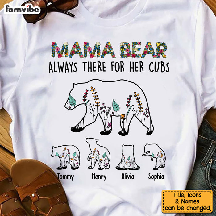 Personalized Gift For Mom Mama Bear Wildflowers Shirt - Hoodie - Sweatshirt 25109 1
