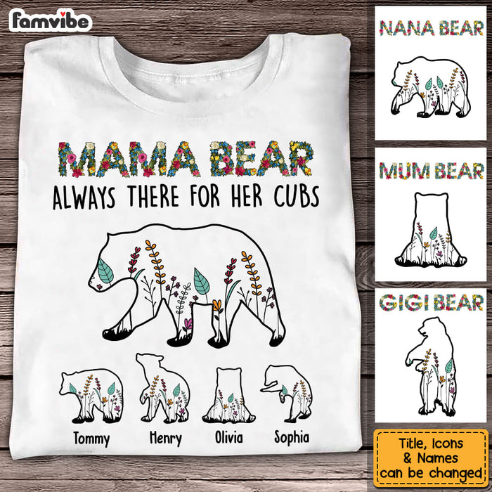 Personalized Gift For Mom Mama Bear Wildflowers Shirt - Hoodie - Sweatshirt 25109 1