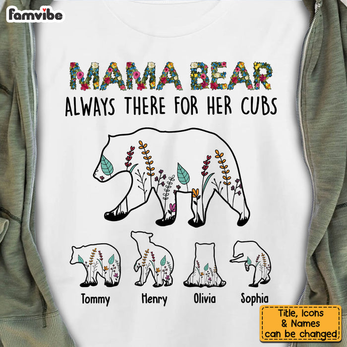 Personalized Gift For Mom Mama Bear Wildflowers Shirt - Hoodie - Sweatshirt 25109 1