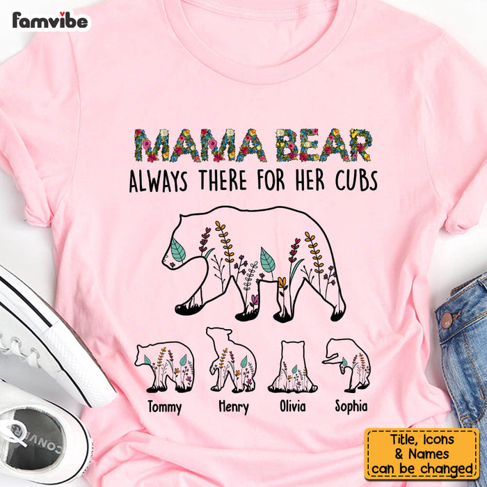 Personalized Gift For Mom Mama Bear Wildflowers Shirt - Hoodie - Sweatshirt 25109 1