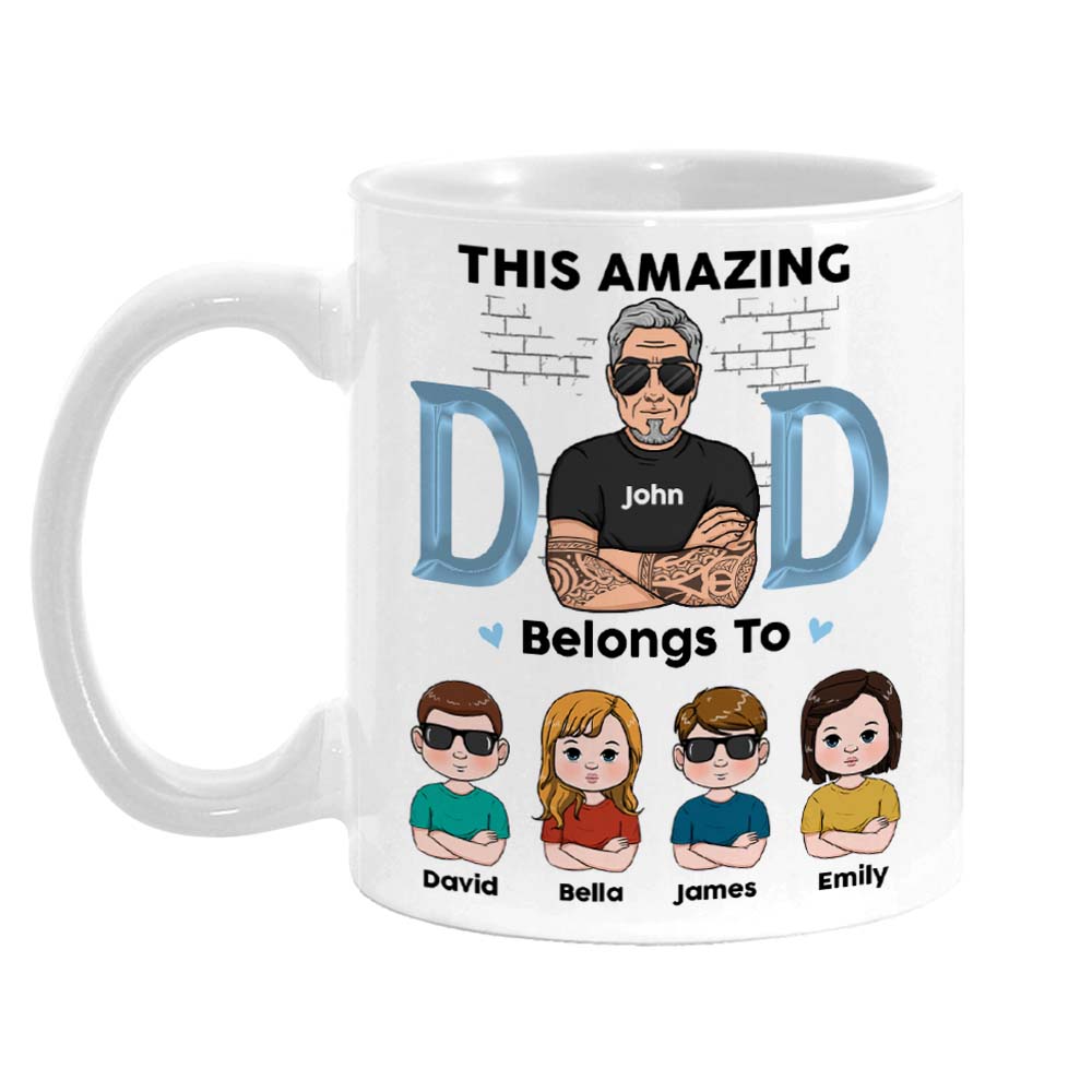 Personalized This Amazing Dad Belongs To Mug 25112 Primary Mockup