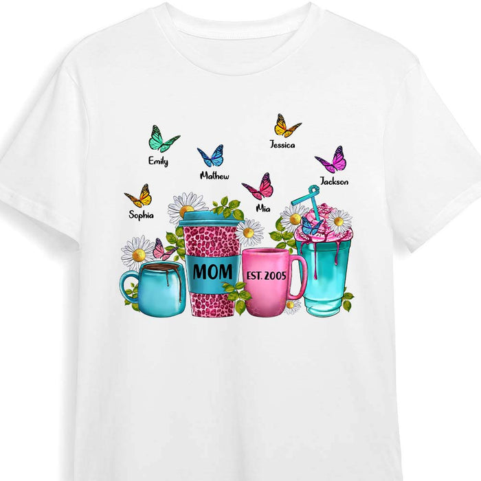 Personalized Gift For Mom Coffee Cups With Daisies Shirt - Hoodie - Sweatshirt 25114 1