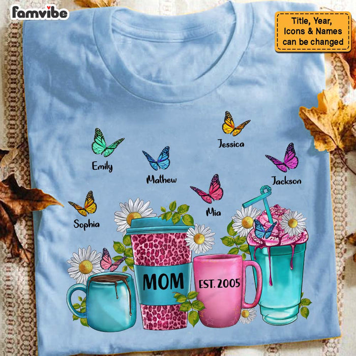 Personalized Gift For Mom Coffee Cups With Daisies Shirt - Hoodie - Sweatshirt 25114 1
