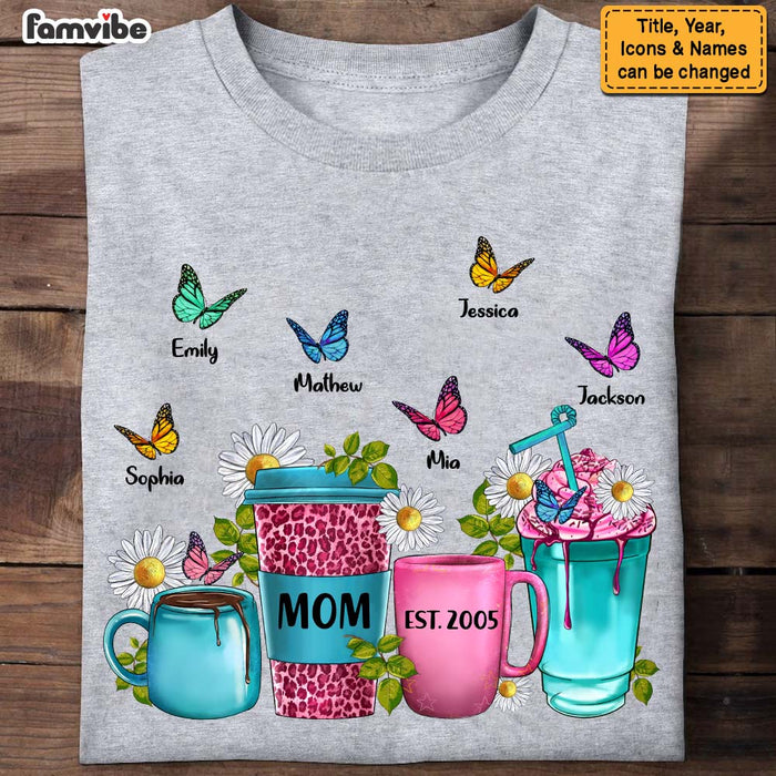 Personalized Gift For Mom Coffee Cups With Daisies Shirt - Hoodie - Sweatshirt 25114 1