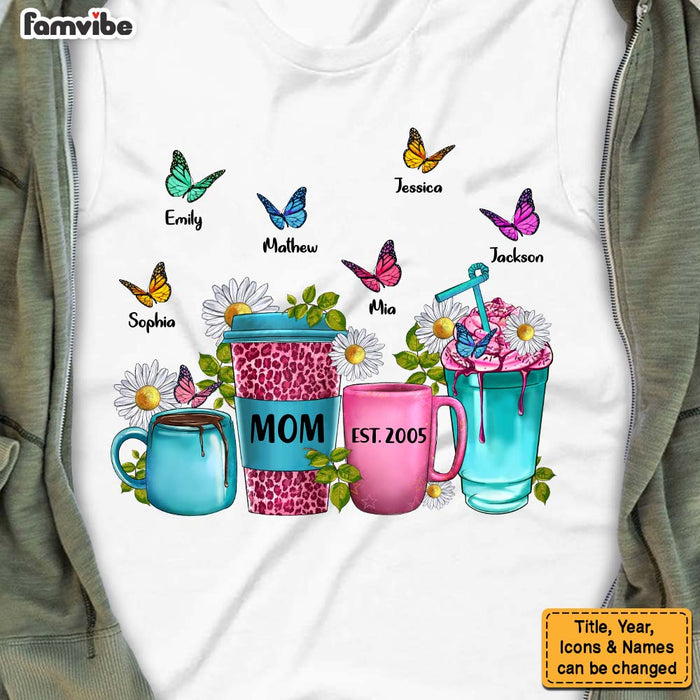 Personalized Gift For Mom Coffee Cups With Daisies Shirt - Hoodie - Sweatshirt 25114 1