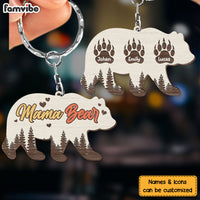 Personalized Mama Bear Wood Keychain 25120 thumb 1