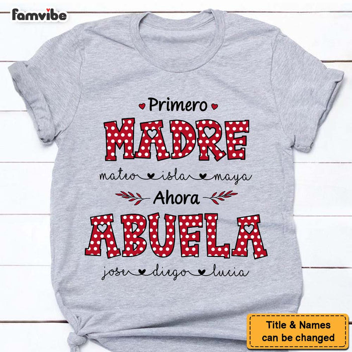 Personalized Abuela Spanish Polka Dot Shirt - Hoodie - Sweatshirt 25124 1