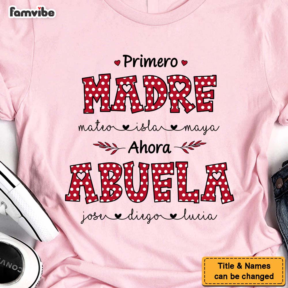 Personalized Abuela Spanish Polka Dot Shirt Hoodie Sweatshirt 25124 Primary Mockup