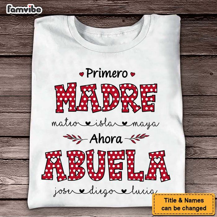 Personalized Abuela Spanish Polka Dot Shirt - Hoodie - Sweatshirt 25124 1