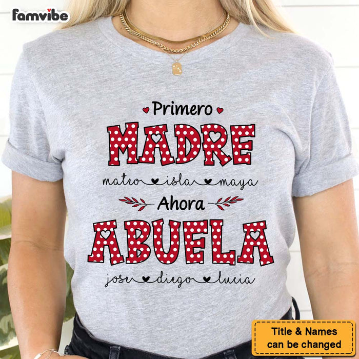 Personalized Abuela Spanish Polka Dot Shirt - Hoodie - Sweatshirt 25124 1