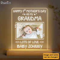 Personalized Gift First Mother's Day As My Grandma Plaque LED Lamp Night Light 25125 thumb 1