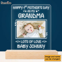 Personalized Gift First Mother's Day As My Grandma Plaque LED Lamp Night Light 25125 thumb 1