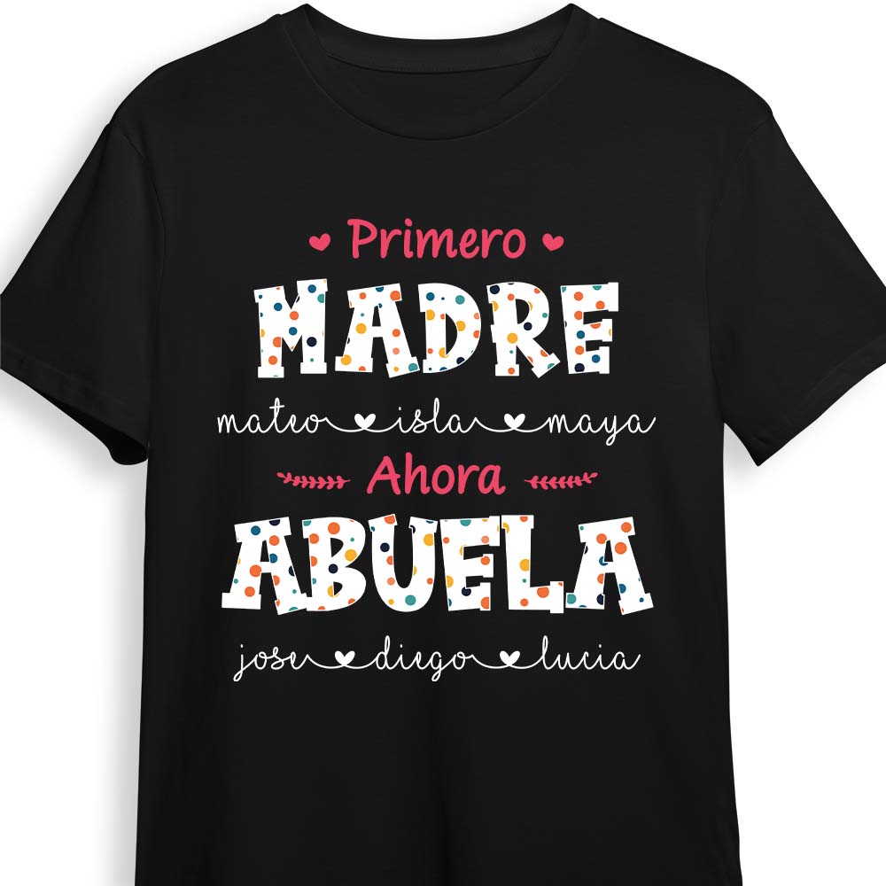 Personalized Abuela Spanish Colorful Polka Dot Shirt Hoodie Sweatshirt 25130 Primary Mockup
