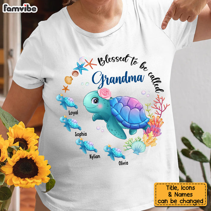 Personalized Blessed To Be Called Grandma Sea Animals Shirt - Hoodie - Sweatshirt 25133 1