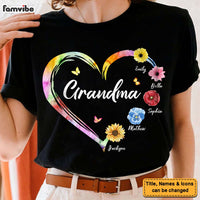 Personalized Gift For Grandma Colorful Flowers Shirt - Hoodie - Sweatshirt 25146 thumb 1