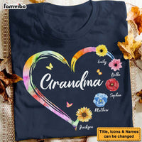 Personalized Gift For Grandma Colorful Flowers Shirt - Hoodie - Sweatshirt 25146 thumb 1