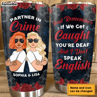 Personalized  Gift For Friend Partner In Crime Steel Tumbler 25149 thumb 1