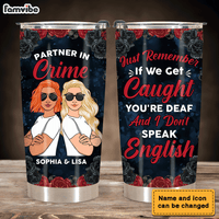 Personalized  Gift For Friend Partner In Crime Steel Tumbler 25149 thumb 1