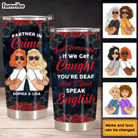 Personalized  Gift For Friend Partner In Crime Steel Tumbler 25149 thumb 1