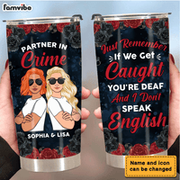 Personalized  Gift For Friend Partner In Crime Steel Tumbler 25149 thumb 1