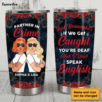 Personalized  Gift For Friend Partner In Crime Steel Tumbler 25149 thumb 1