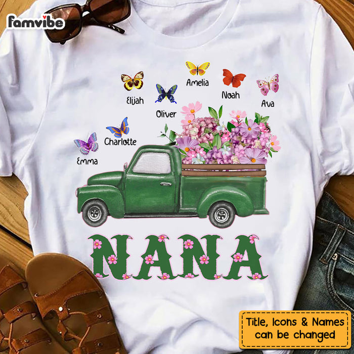 Personalized Gift For Grandma Nana Truck And Flowers Shirt - Hoodie - Sweatshirt 25155 1