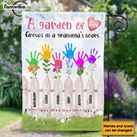 Personalized Gift Garden Of Love Grows In A Grandma's Heart Flag 24614 thumb 1