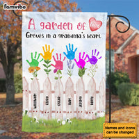 Personalized Gift Garden Of Love Grows In A Grandma's Heart Flag 24614 thumb 1