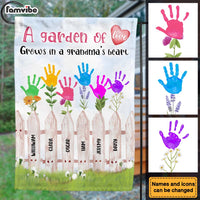 Personalized Gift Garden Of Love Grows In A Grandma's Heart Flag 24614 thumb 1