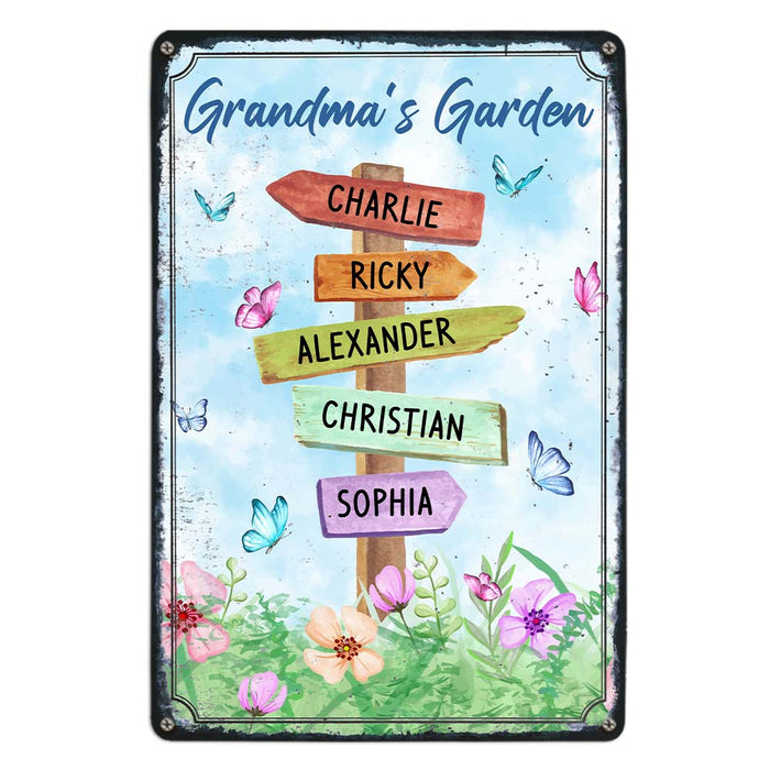 Personalized Gift Grandma's Garden Metal Sign 25158 1
