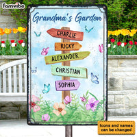 Personalized Gift Grandma's Garden Metal Sign 25158 thumb 1