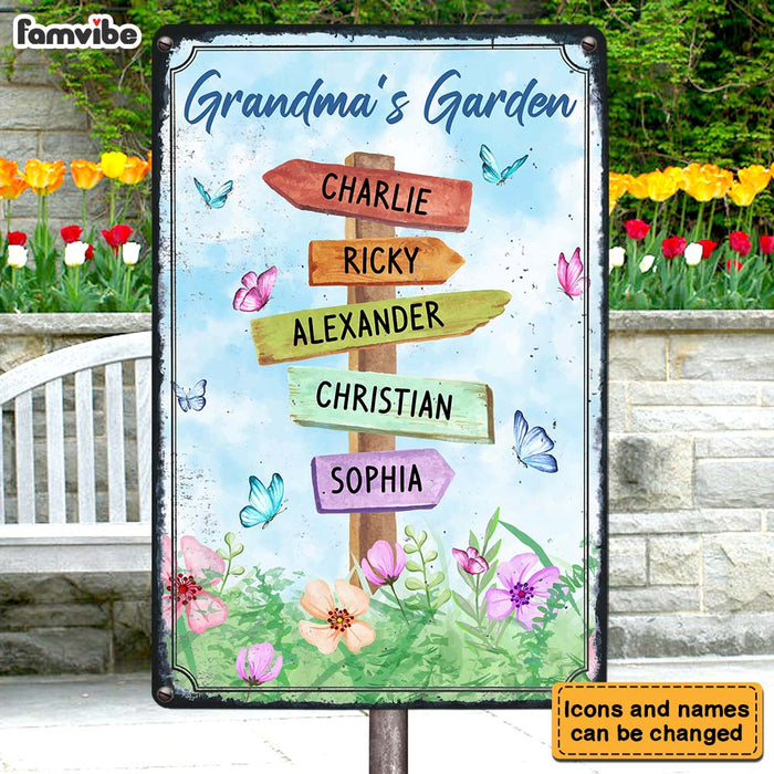Personalized Gift Grandma's Garden Metal Sign 25158 1