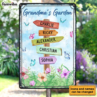 Personalized Gift Grandma's Garden Metal Sign 25158 thumb 1