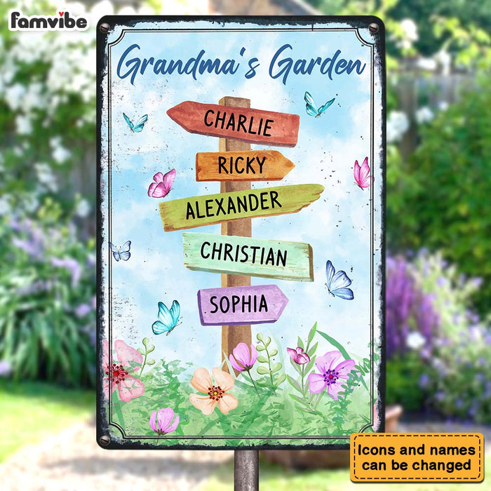 Personalized Gift Grandma's Garden Metal Sign 25158 1