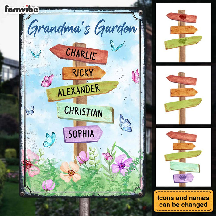 Personalized Gift Grandma's Garden Metal Sign 25158 1