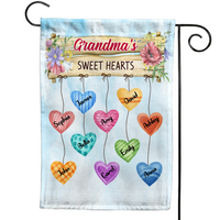 Personalized Gift Grandma's Heart Hanging Sign Flag 24624 25159 thumb 1