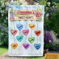 Personalized Gift Grandma's Heart Hanging Sign Flag 24624 25159 thumb 1
