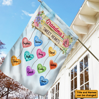Personalized Gift Grandma's Heart Hanging Sign Flag 24624 25159 thumb 1