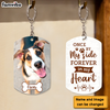 Personalized Dog Memorial Once By My Side Forever In My Heart Photo Wood Keychain 25160 1