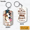 Personalized Dog Memorial Once By My Side Forever In My Heart Photo Wood Keychain 25160 1