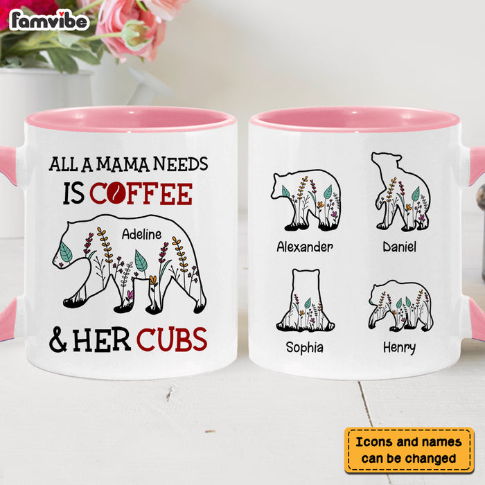 Personalized Mama Bear All She Needs Wildflowers Mug 25162 1