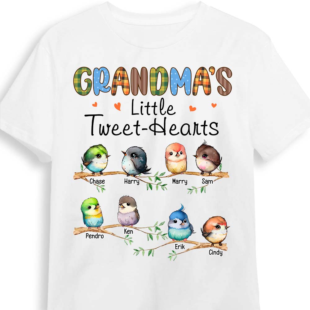 Personalized Grandma's Little Tweet-Hearts Shirt Hoodie Sweatshirt 25165 Primary Mockup