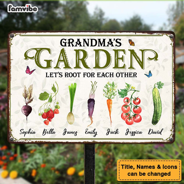 Personalized Grandma Fresh Garden Metal Sign 25170 1