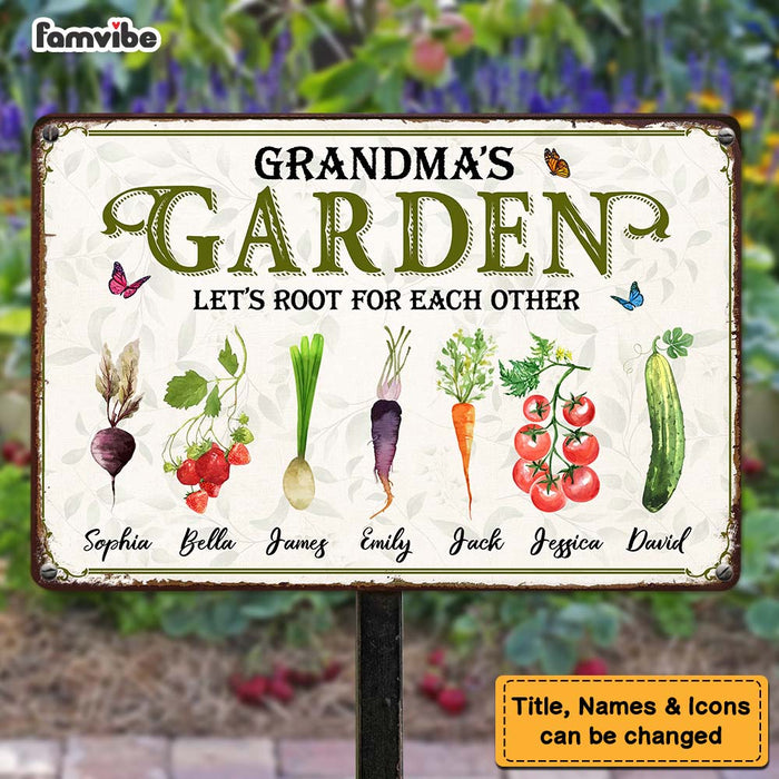 Personalized Grandma Fresh Garden Metal Sign 25170 1