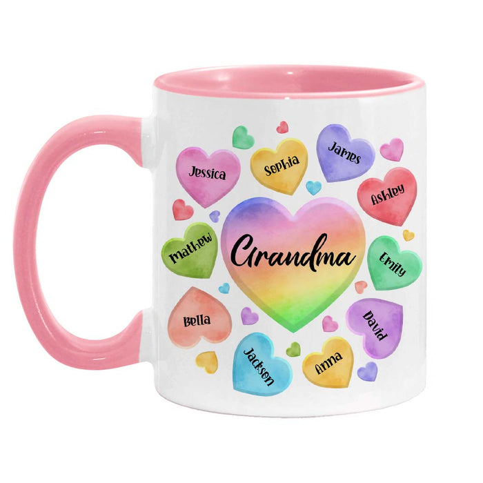 Personalized Hologram Grandma Hearts Mug 25171 1