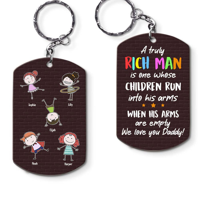 Personalized Gift A Truly Rich Dad Aluminum Keychain 25182 1