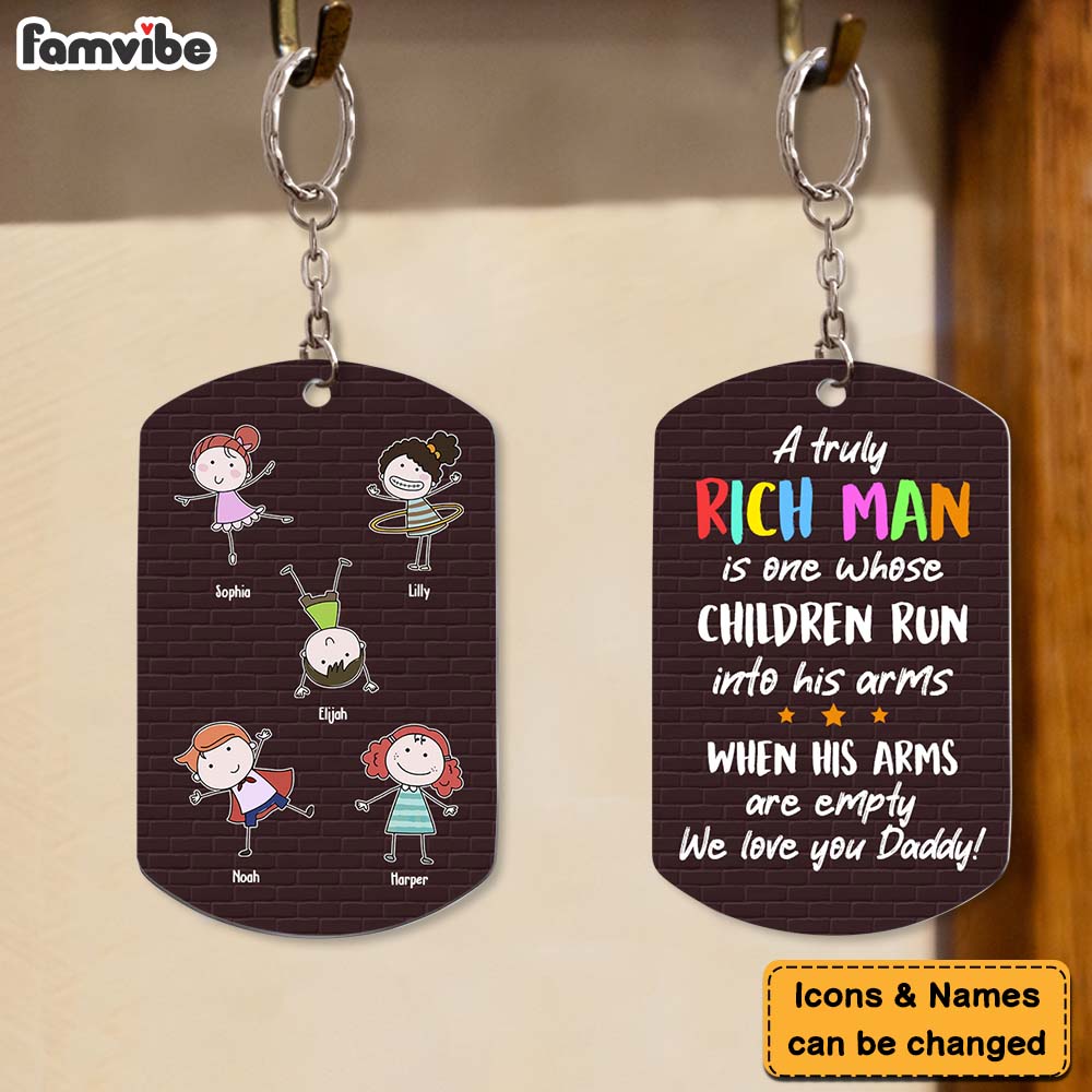 Personalized Gift A Truly Rich Dad Aluminum Keychain 25182 Primary Mockup